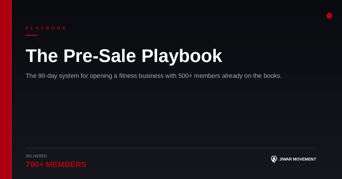 The Pre-Sale Playbook